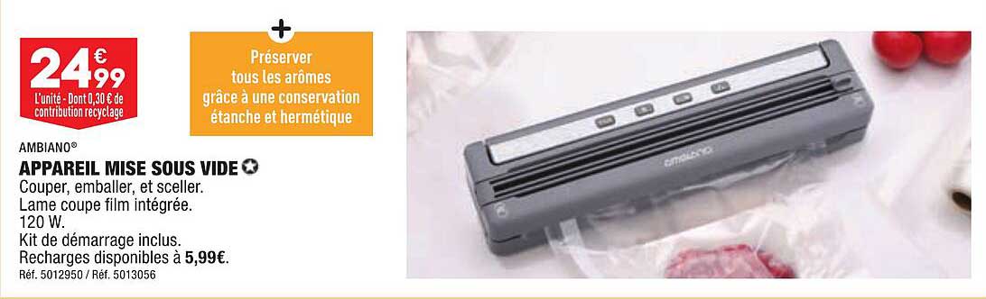 appareil mise sous vide ambiano