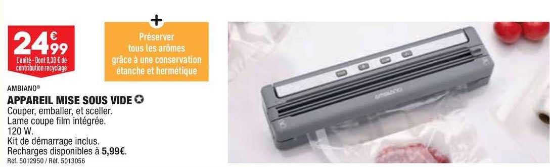 appareil mise sous vide ambiano