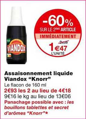 assaisonnement liquide viandox "knorr"