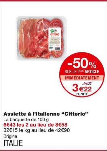 Assiette A L'italience "citterio"