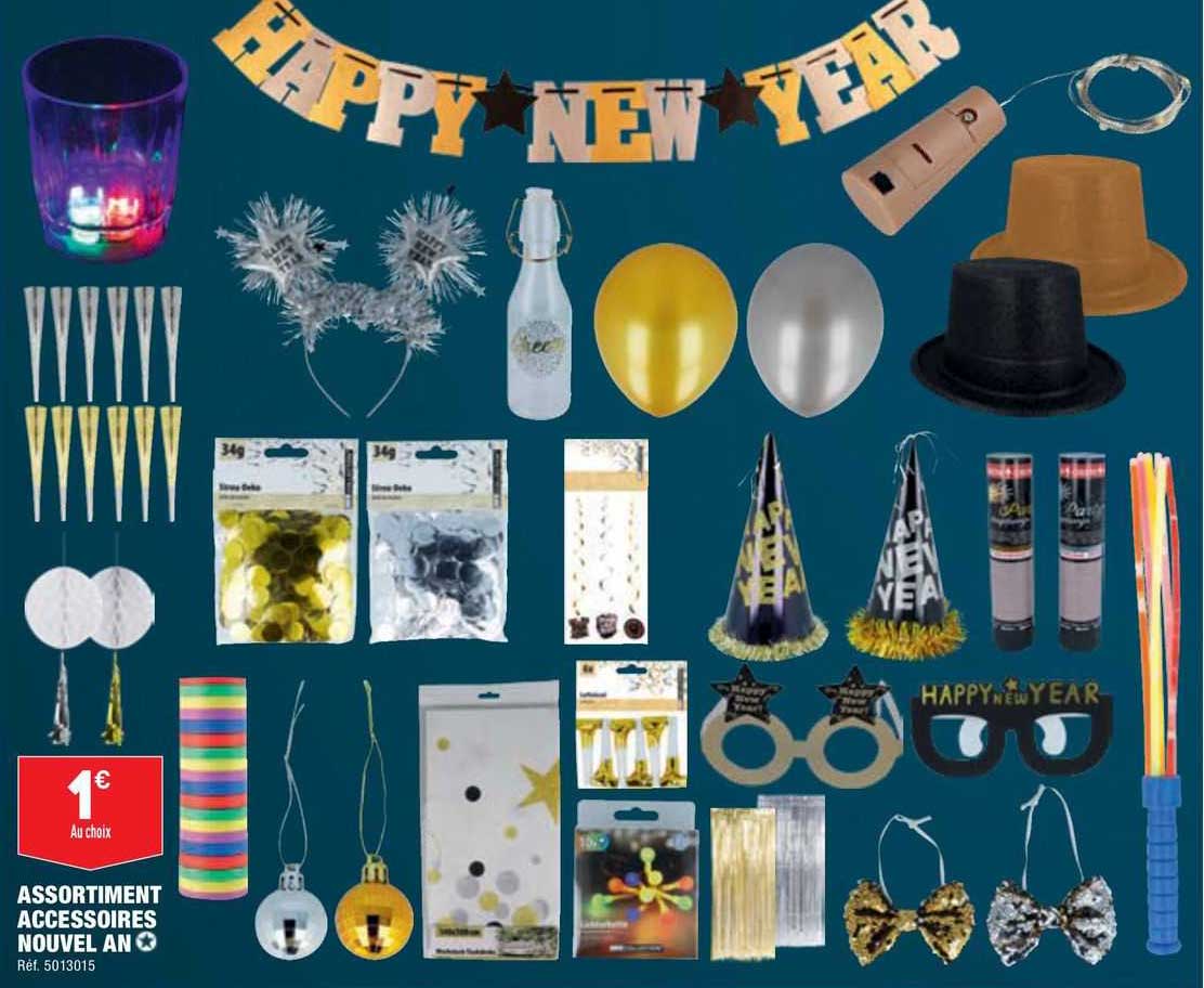 assortiment accessoires nouvel an