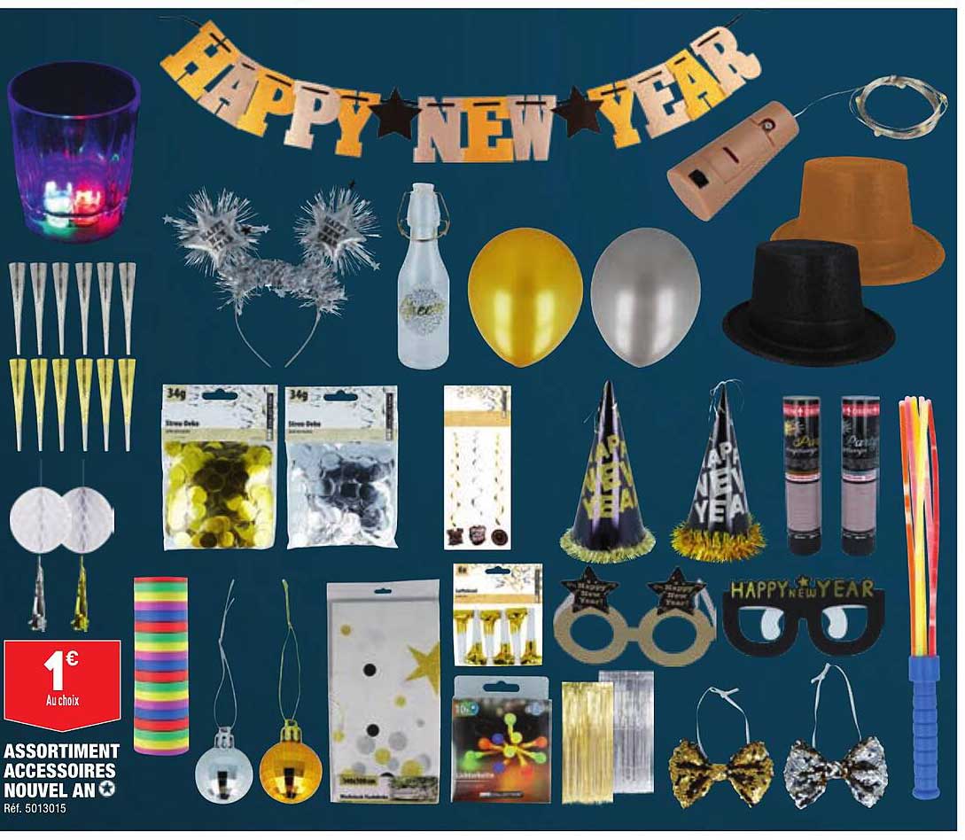 assortiment accessoires nouvel an