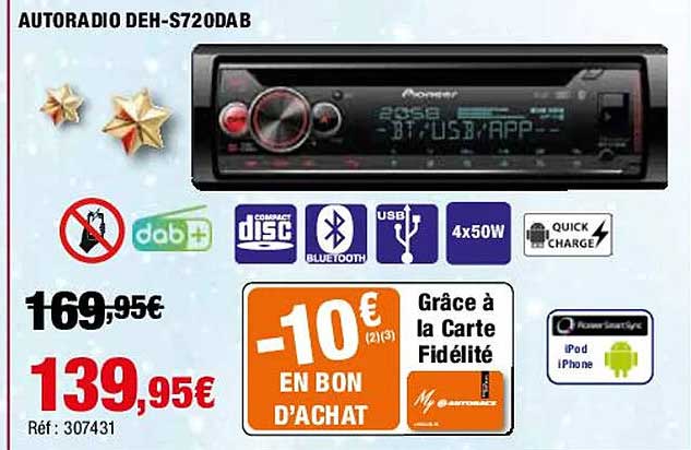 Autoradio Deh-s720dab