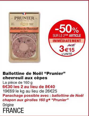 ballottine de noel "prunier" chevreuil aux cepes