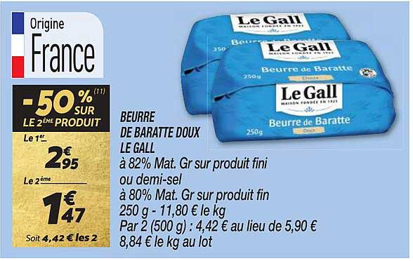 beurre de baratte doux le gall