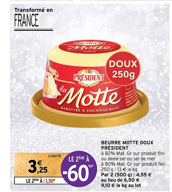 beurre motte doux président