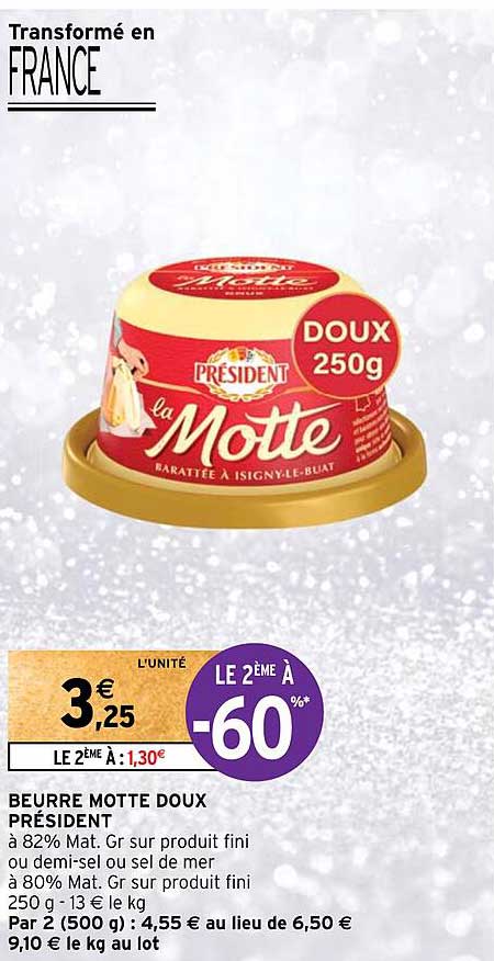 Beurre Motte Doux President
