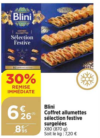 blini coffret allumettes sélection festives surgelées
