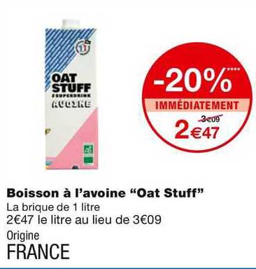 boisson a l'avoine "oat stuff"