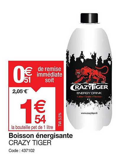 boisson énergisante crazy tiger