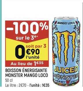 boisson énergisante monster mango loco