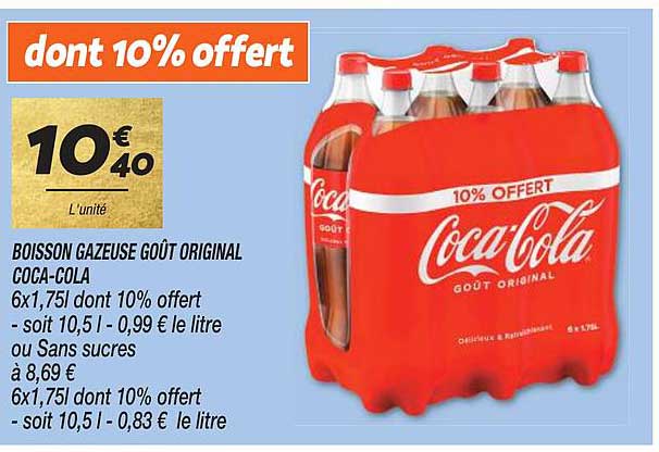 boisson gazeuse goût original coca-cola