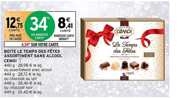 Boîte Le Temps Des Fêtes Assortiment Sans Alcool Cémoi