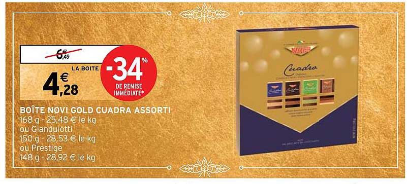 boite novi gold cuadra assorti
