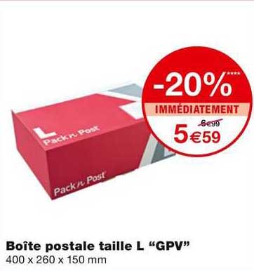 boite postale taille l "gpv"