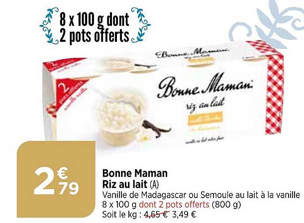 bonne maman riz au lait