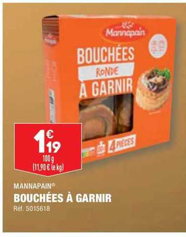 bouchées à garnir mannapain