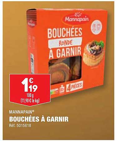 bouchées à garnir mannapain