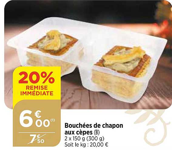 bouchées de chapon aux cèpes