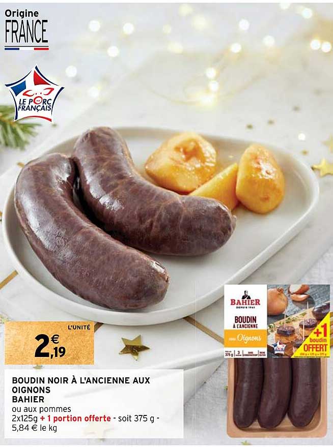 Boudin Noir A L'ancienne Aux Oignions Bahier