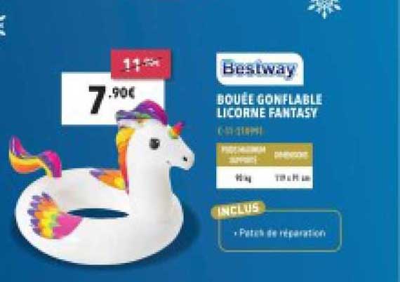 bouée gonflable licorne fantasy bestway