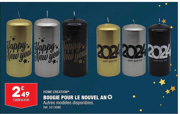 bougie pour le nouvel an home creation