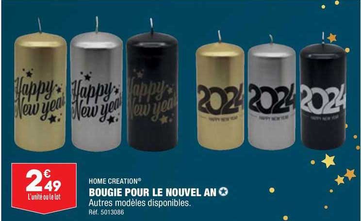 bougie pour le nouvel an home creation