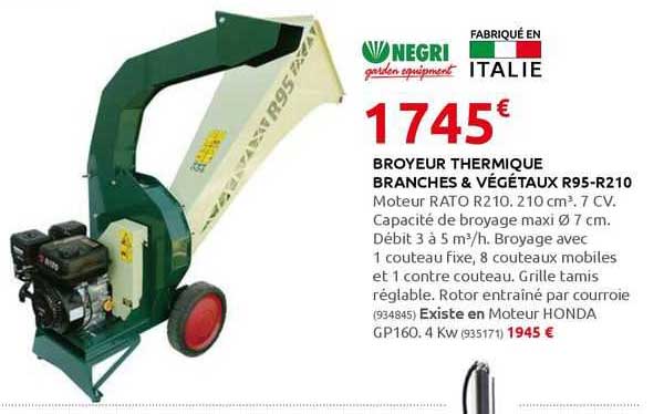 broyeur thermique branches & végétaux r95-r210 negri