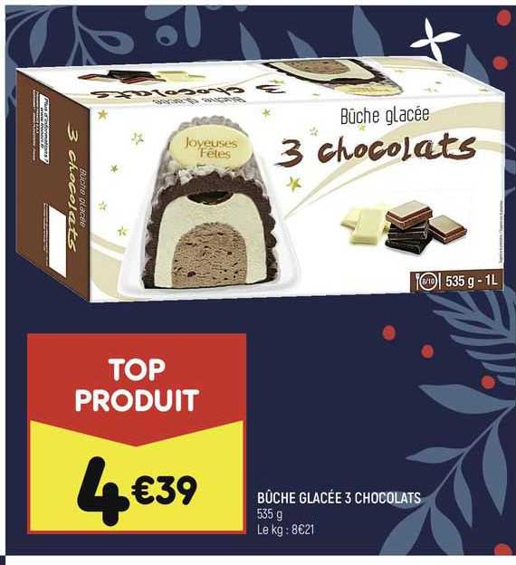 Bûche Glacée 3 Chocolats