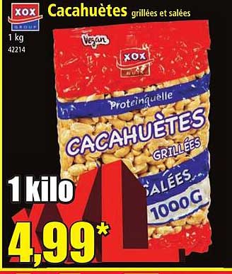 cacahuètes grillées et salées xox