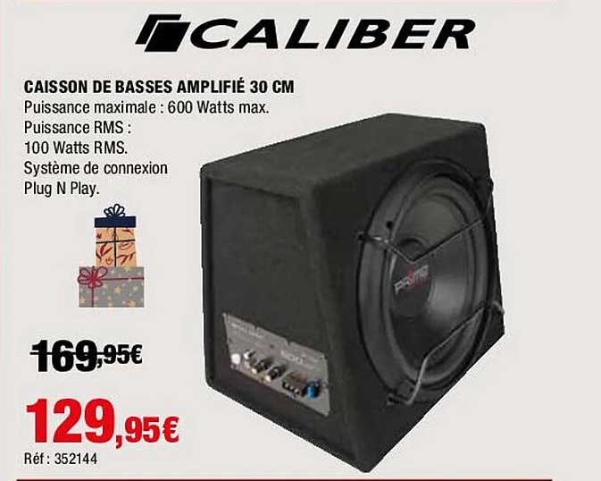 caisson de basses amplifié 30cm caliber