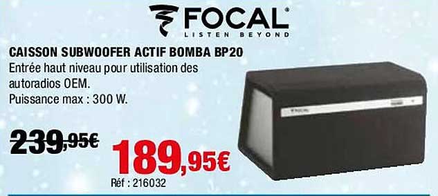 caisson subwoofer actif bomba bp20 focal