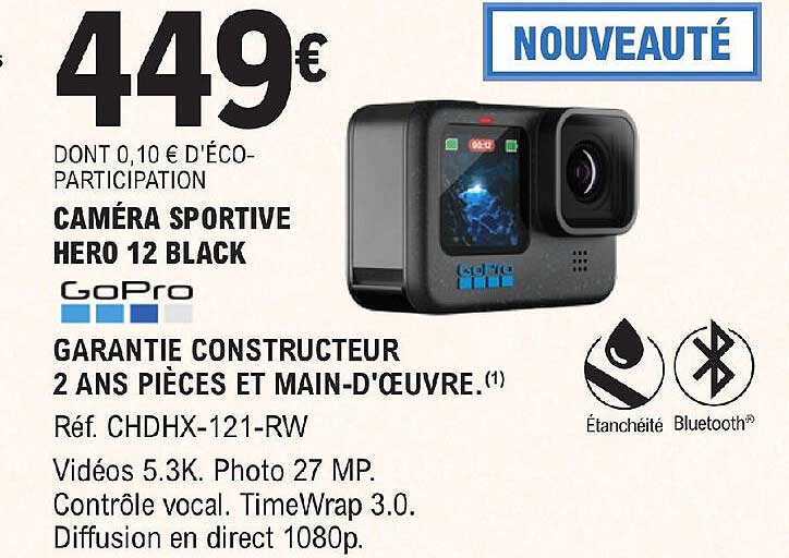 caméra sportive héro 12 black gopro