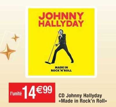 cd johnny hallyday «made in rock'n roll»
