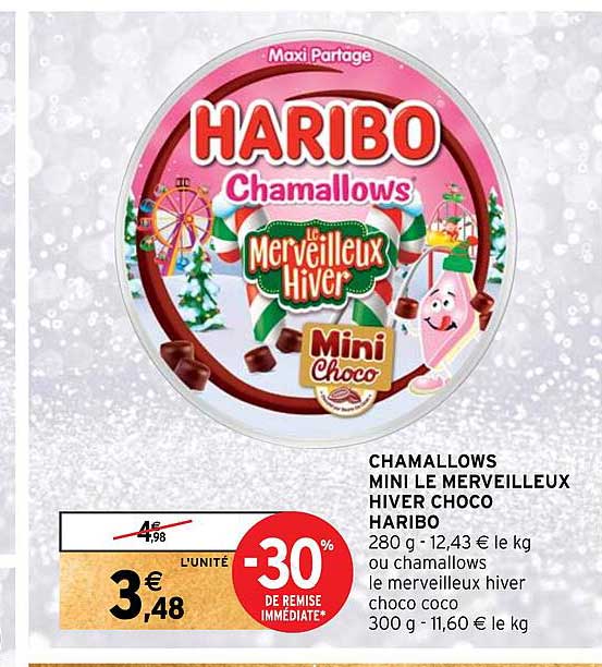 chamallows mini le merveilleux hiver choco haribo