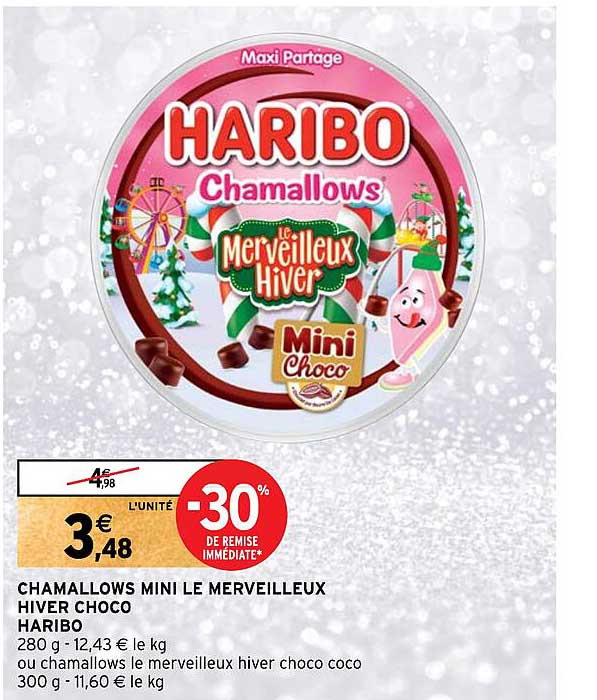 chamallows mini le merveilleux hiver choco haribo