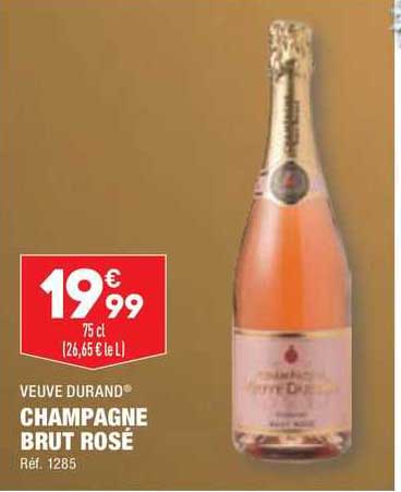champagne brut rosé veuve durand
