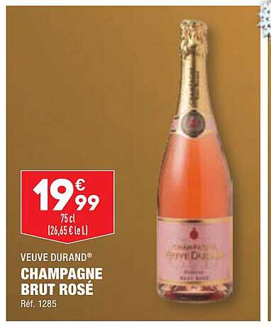 champagne brut rosé veuve durand