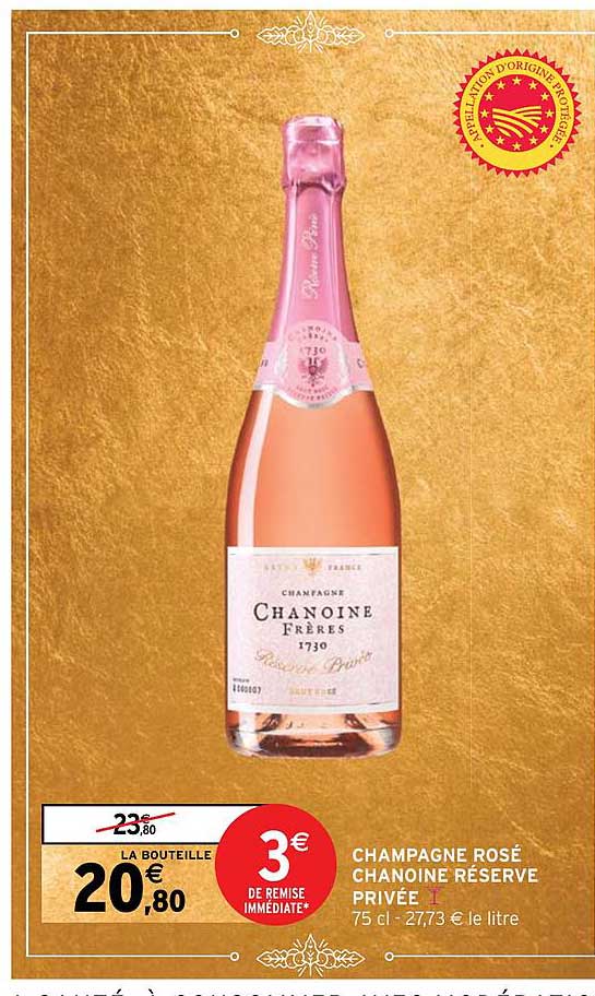 champagne rose chanoine  reserve privee