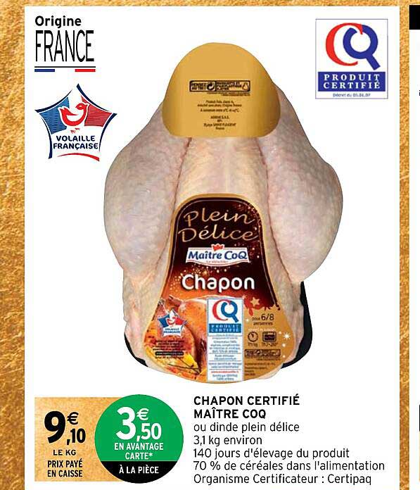chapon certifié maître coq