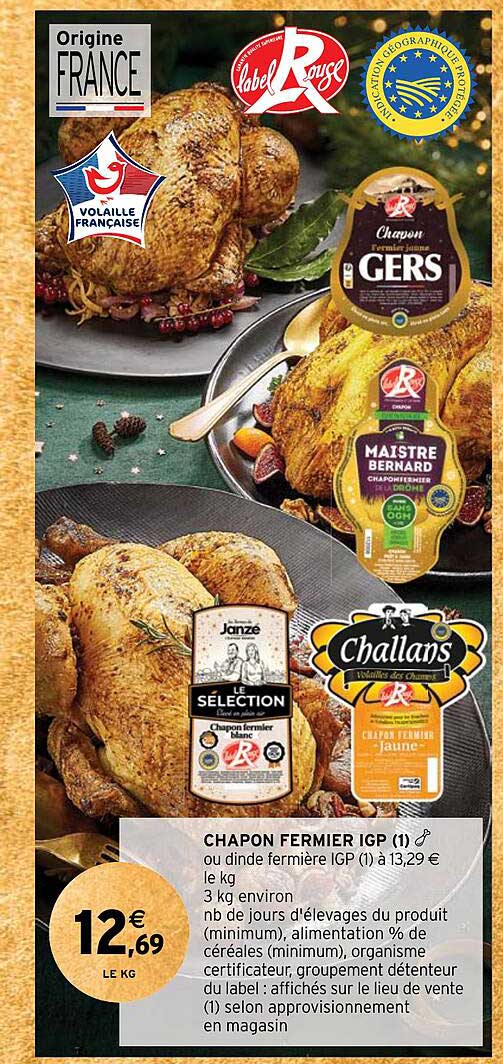 chapon fermier igp