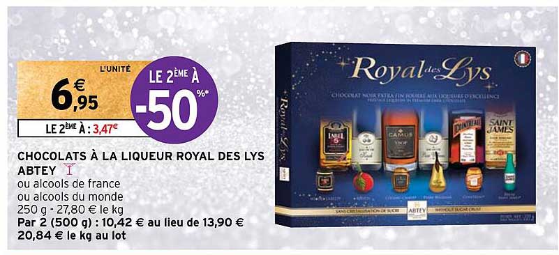 chocolats a la liquer royal de lys abtey