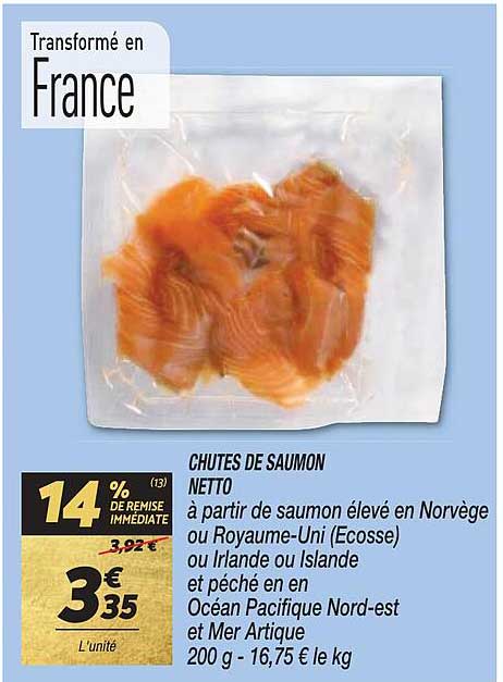 chutes de saumon netto