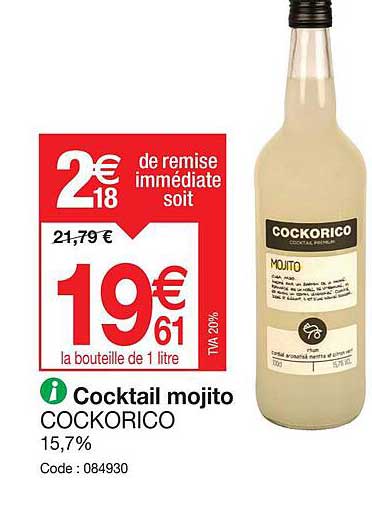 cocktail mojito cockorico