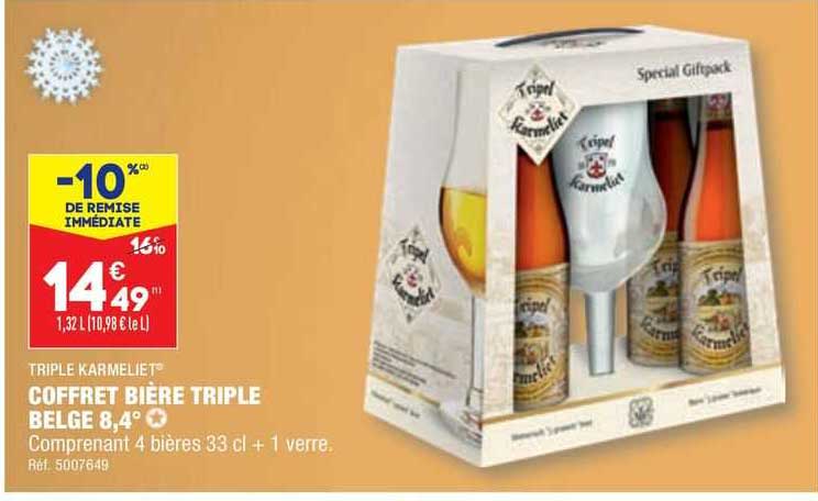 coffret bière triple belge 8,4° triple karmeliet