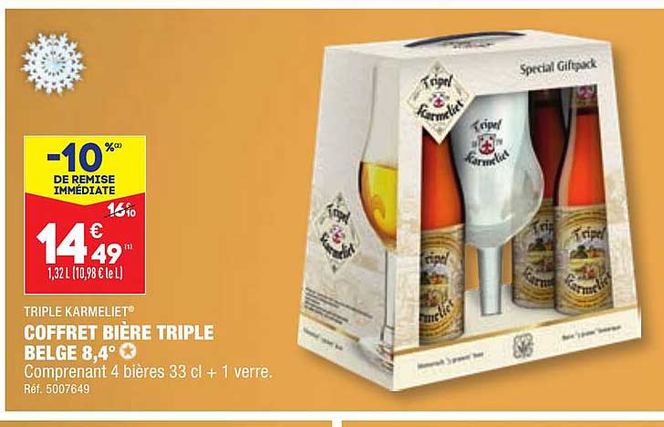 coffret bière triple belge 8,4° triple karmeliet