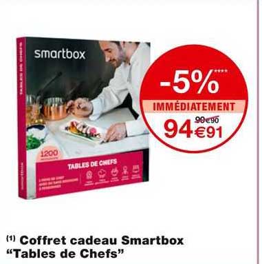 coffret cadeau smartbox "tables de chefs"