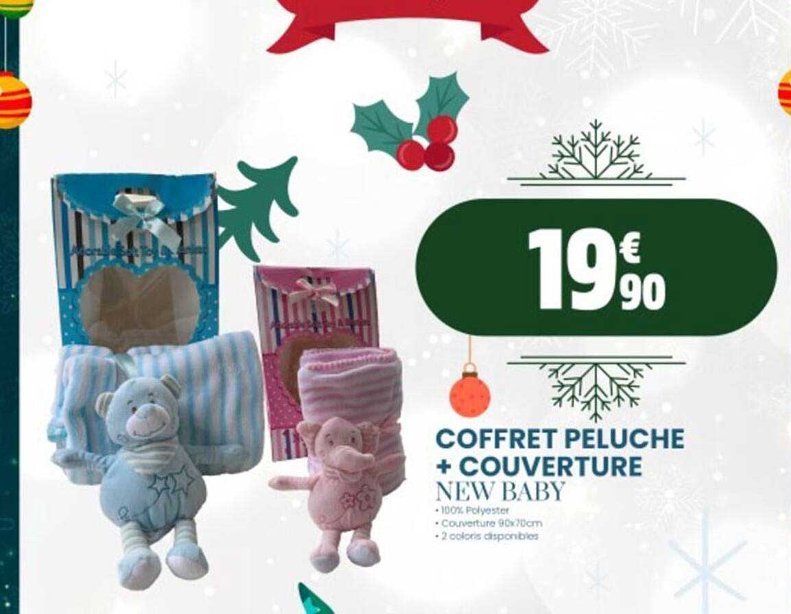 coffret peluche + couverture new baby