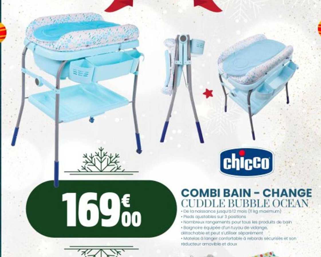 combi bain - change cuddle bubble océan chicco