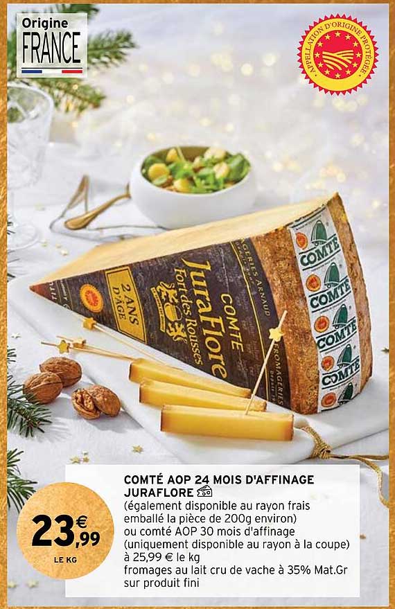 comté aop 24 mois d'affinage juraflore
